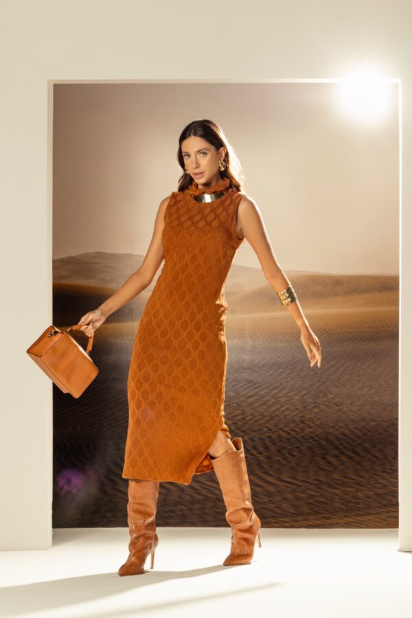 Vestido Gisele caramelo