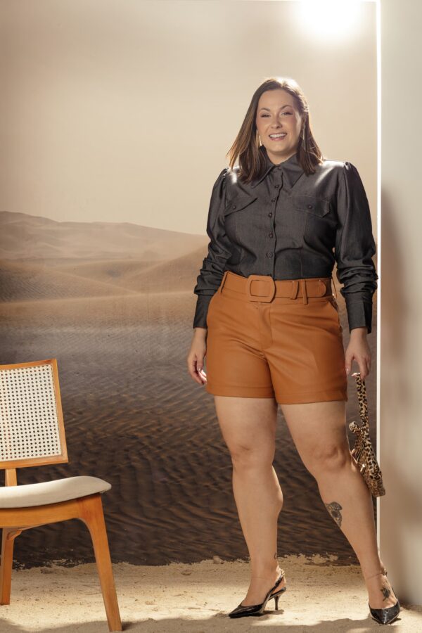 Short couro Edna